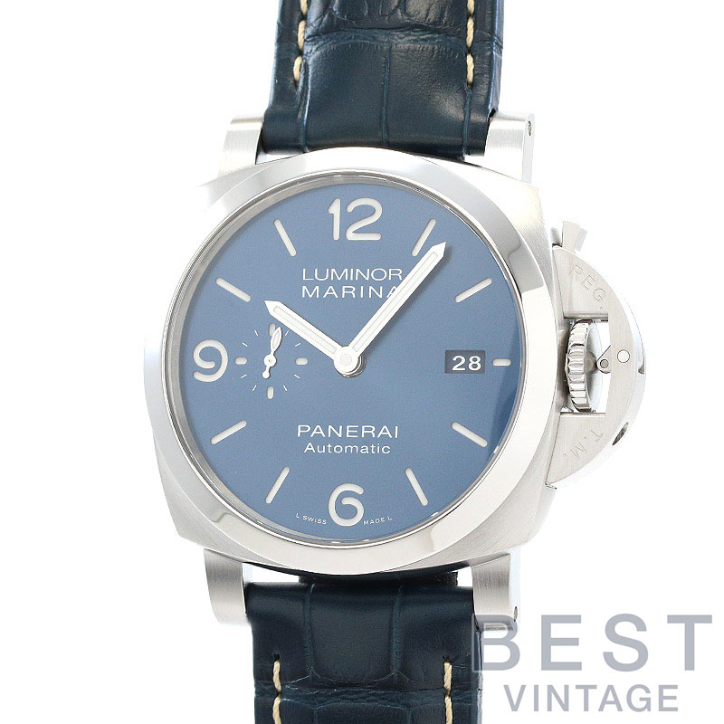 オフィチーネパネライ 【OFFICINE PANERAI】 ルミノール マリーナ 1950 3デイズ アッチャイオ PAM01313 メンズ ブルー ステンレススティール 腕時計 時計 LUMINOR MARINA 1950 3DAYS ACCIAIO BLUE SS OP【中古】｜BEST VINTAGE