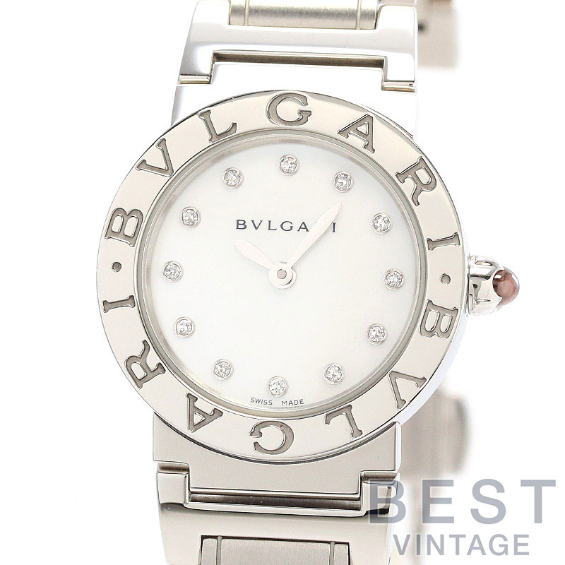 【お買い物マラソン限定クーポン配布中♪】ブルガリ 【BVLGARI】 ブルガリブルガリ 101886 (BBL26WSS/12 / BBL26S) レディース ホワイトシェル ステンレススティール 腕時計 時計 BVLGARI BVLGARI WHITE SHELL SS D12Pダイ【中古】