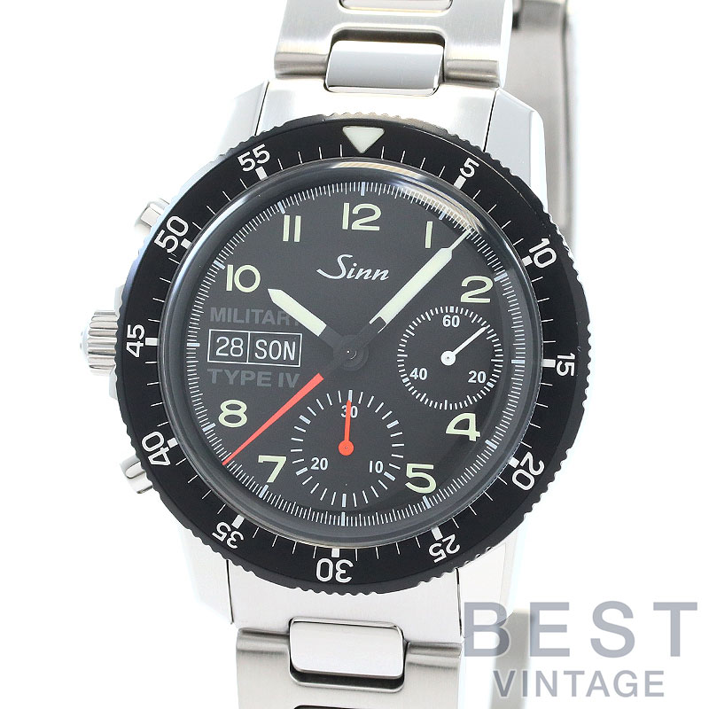 ジン 【SINN】 ミリタリー タイプ4 103 103 メンズ ブラック ステンレススティール 腕時計 時計 MILITARY TYPE IV 103 BLACK SS 【中古】