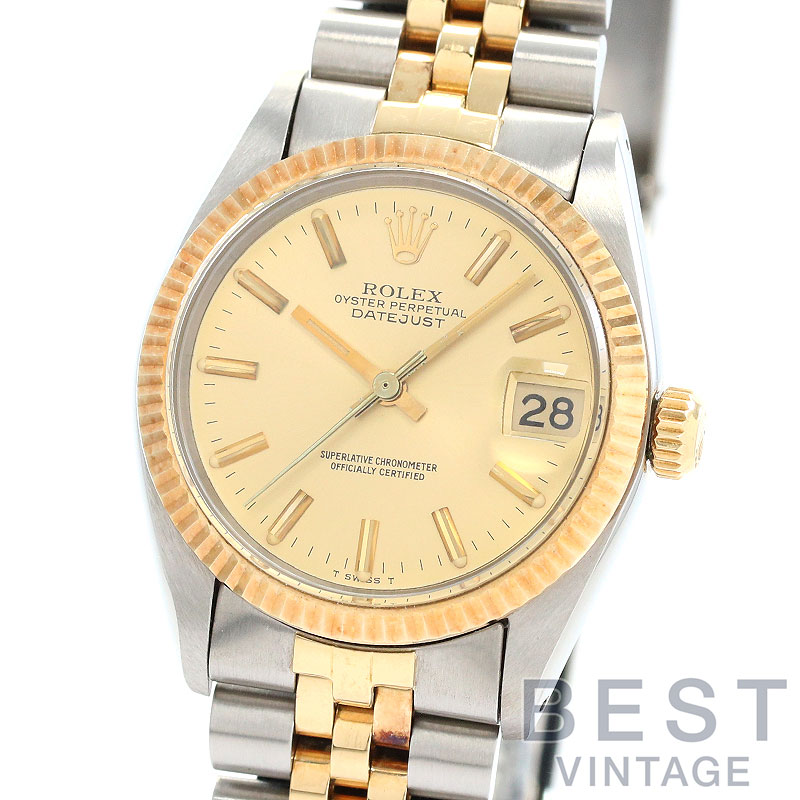 【お買い物マラソン限定クーポン配布中♪】【OH済】 ロレックス 【ROLEX】 オイスターパーペチュアル デイトジャスト 6827/3 ボーイズ シャンパンゴールド ステンレススティール/K18イエローゴールド 腕時計 時計 OYSTER P【中古】