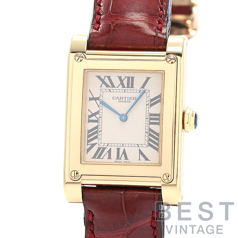 【OH済】 カルティエ 【CARTIER】 タンク アヴィス LM CPCP W1529451 メンズ シルバー K18イエローゴールド 腕時計 時計 TANK A VIS LARGE MODEL CPCP SILVER K18YG 【中古】