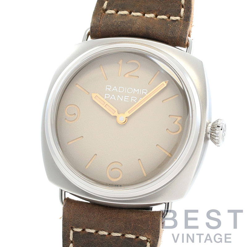 オフィチーネパネライ 【PANERAI】 ラジオミール トレ ジョルニ PAM01350 メンズ ベージュ ステンレススティール 腕時計 時計 RADIOMIR TRE GIORNI BEIGE SS OP【中古】
