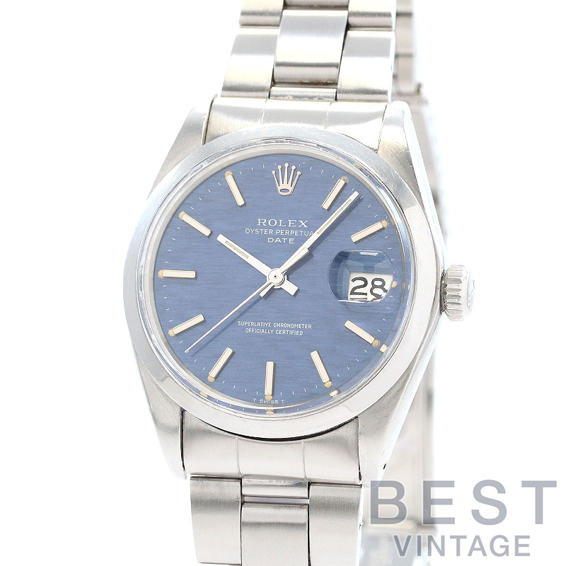 【OH済】 ロレックス 【ROLEX】 オイスターパーペチュアル デイト ブルーミストダイヤル 1500/0 メンズ ブルー ステンレススティール 腕時計 時計 OYSTER PERPETUAL DATE BLUE MIST DIAL BLUE SS 【中古】