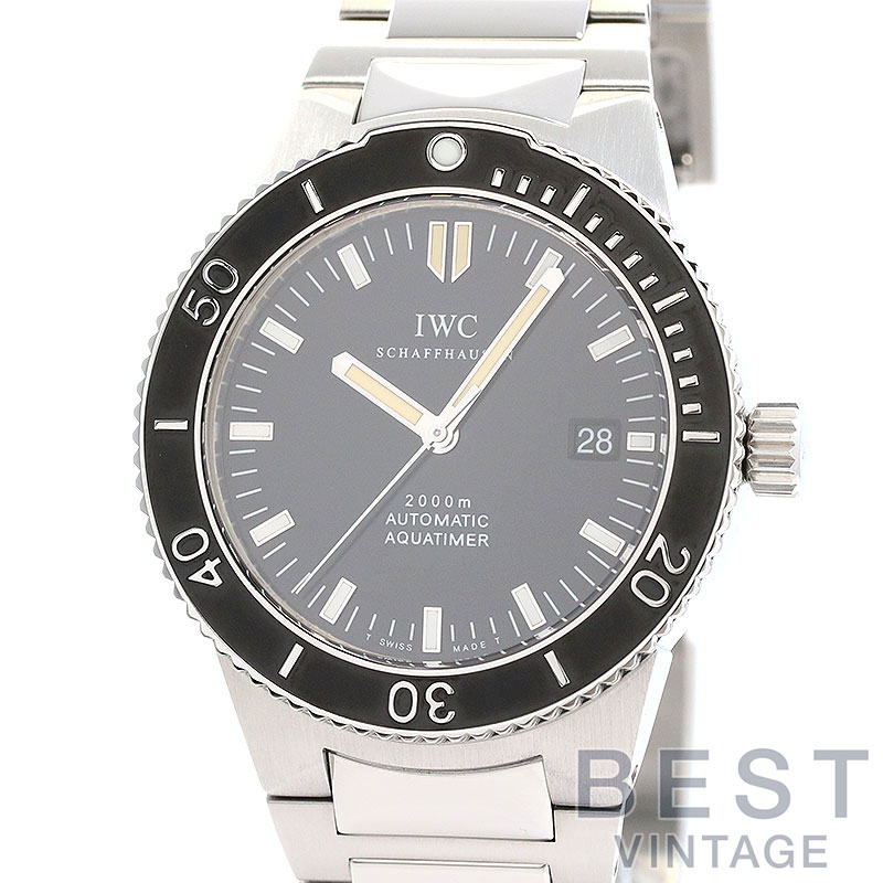 【OH済】 アイダブリューシー 【IWC】 GST アクアタイマー IW353602(3536-002) メンズ ブラック ステンレススティール 腕時計 時計 GST AQUATIMER BLACK SS 【中古】