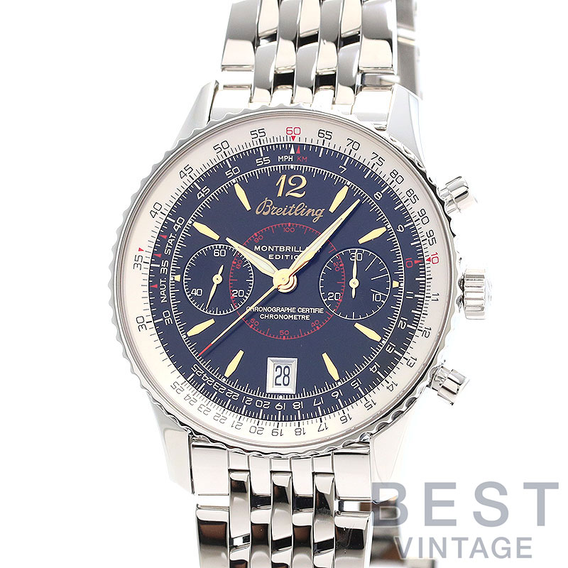 【OH済】 ブライトリング 【BREITLING】 モンブリラン エディション A4833012/B776/431A (A483B76NP) メンズ ブラック ステンレススティール 腕時計 時計 MONTBRILLANT EDITION BLACK SS CMW 認定中古【中古】