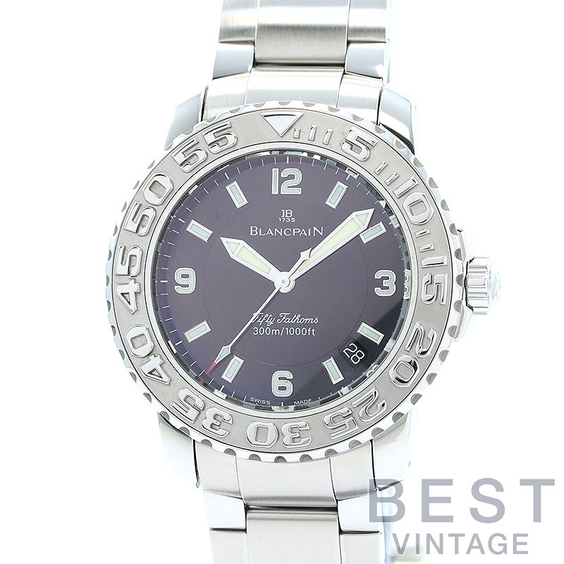 【OH済】 ブランパン 【BLANCPAIN】 トリロジーコレクション フィフティファゾムス 2200-1130-71 (N02200O011030A071A) メンズ ブラック ステンレススティール 腕時計 時計 TRILOGY COLLECTION FIFTY FATHOMS BLACK SS 【中古】 1,056,000円