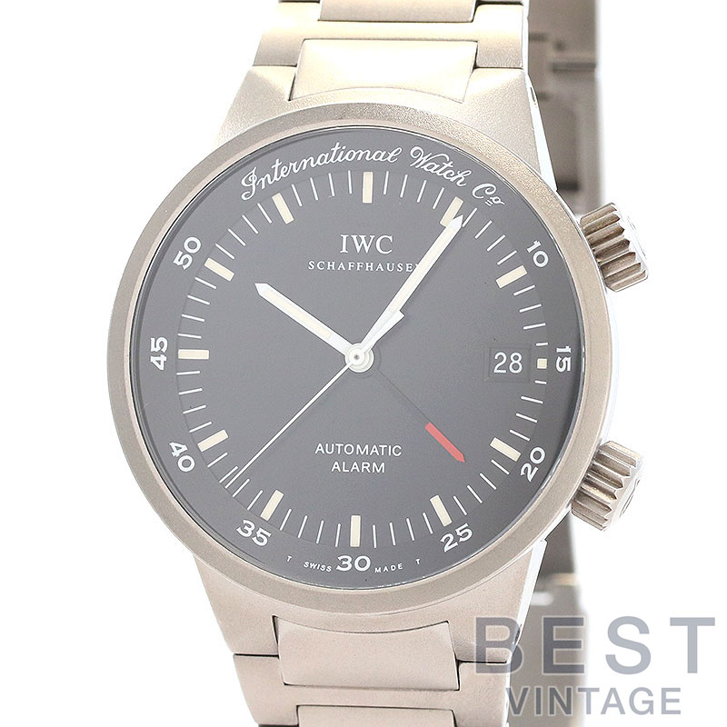 【OH済】 アイダブリューシー 【IWC】 GSTアラーム IW353701 メンズ ブラック チタン 腕時計 時計 GST ALARM BLACK TI 【中古】