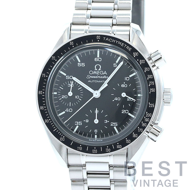 【OH済】 オメガ 【OMEGA】 スピードマスター リデュースド 3510.50.00 メンズ ブラック ステンレススティール 腕時計 時計 SPEEDMASTER REDUCED BLACK SS 【中古】