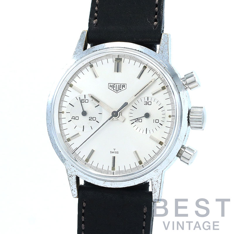 【OH済】 ホイヤー 【HEUER】 クラシック クロノグラフ ヴァルジュー7730 7721 メンズ シルバー 真鍮(クロームメッキ)/ステンレススティール 腕時計 時計 CLASSIC CHRONOGRAPH VALJOUX 7730 SILVER BRASS(CP)/SS 【中古】