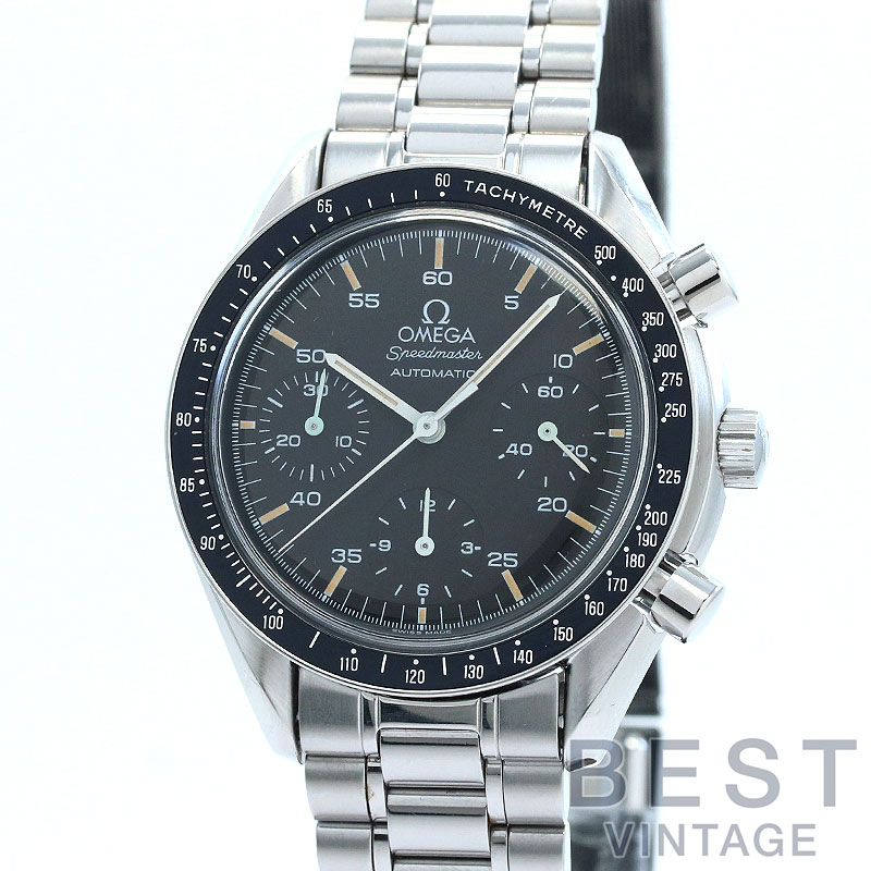 【お買い物マラソン限定クーポン配布中♪】【OH済】 オメガ 【OMEGA】 スピードマスター リデュースド 3510.50.00 メンズ ブラック ステンレススティール 腕時計 時計 SPEEDMASTER REDUCED BLACK SS 【中古】【中古】