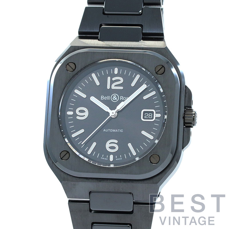 ベル&ロス 【BELL & ROSS】 BR05 ブラック セラミック BR05A-BL-CE/SCE メンズ ブラック セラミック 腕時計 時計 BR-05 BLACK CERAMIC BLACK CE ベルロス【中古】