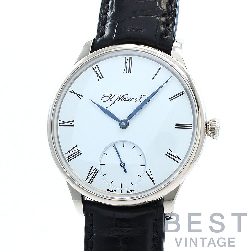 【お買い物マラソン限定クーポン配布中♪】【OH済】 H.モーザー 【H.MOSER & CIE】 ベンチャー スモールセコンド 2327-0200 メンズ ホワイト K18ホワイトゴールド 腕時計 時計 VENTURER SMALL SECONDS WHITE K18WG 【中古 【中古】 774,400円