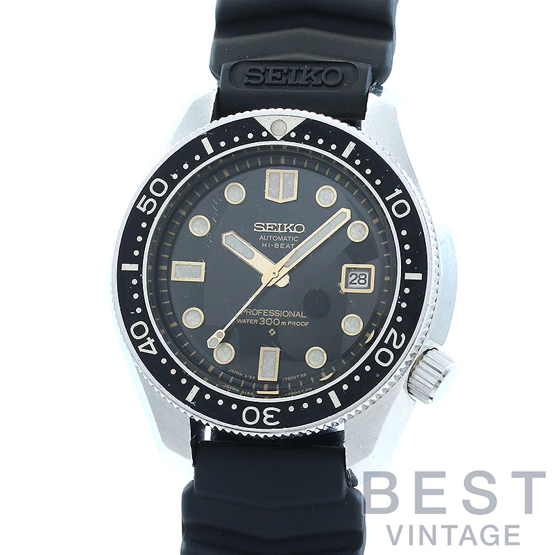 【OH済】 セイコー 【SEIKO】 プロフェッショナルダイバー / 61ダイバー 6159-7001 メンズ ブラック ステンレススティール 腕時計 時計 PROFESSIONAL DIVER 300M BLACK SS 【中古】