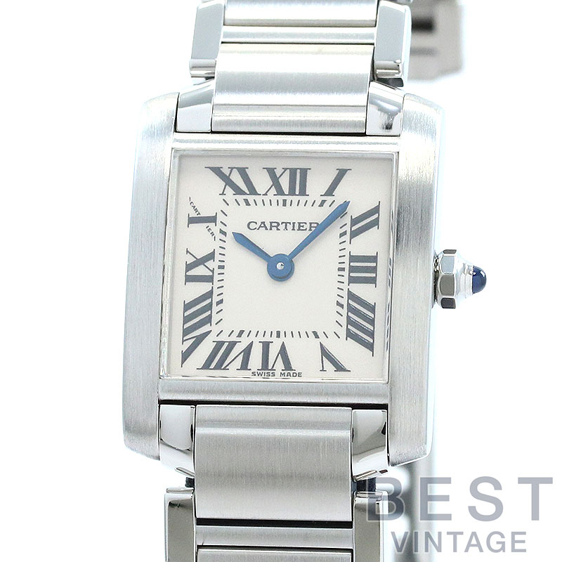 カルティエ 【CARTIER】 タンク フランセーズ SM W51008Q3 レディース シルバー ステンレススティール 腕時計 時計 TANK FRANCAISE SMALL MODEL SILVER SS 【中古】