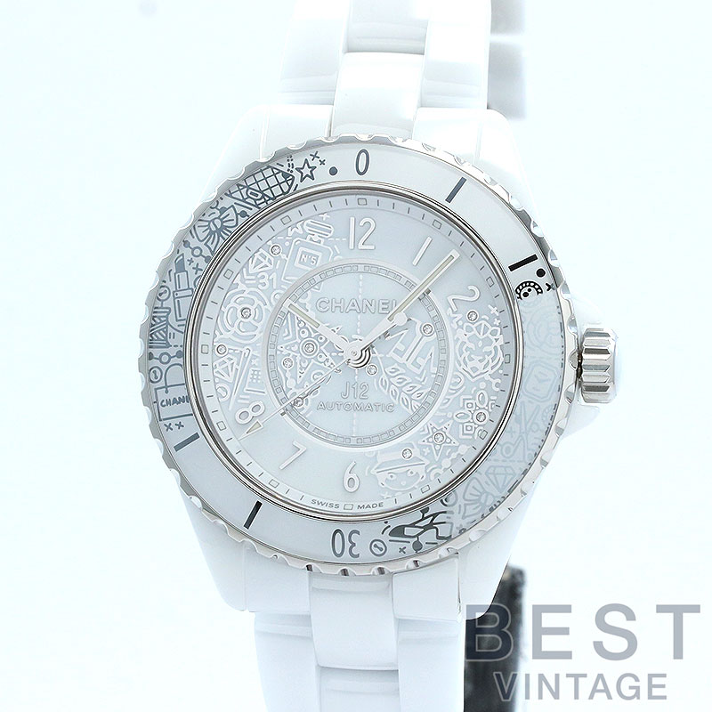 シャネル 【CHANEL】 J12･20 38MM 20周年記念モデル H6476 メンズ ホワイト セラミック 腕時計 時計 J12･20 20TH ANNIVERSARY LIMITED EDITION WHITE CE 【中古】
