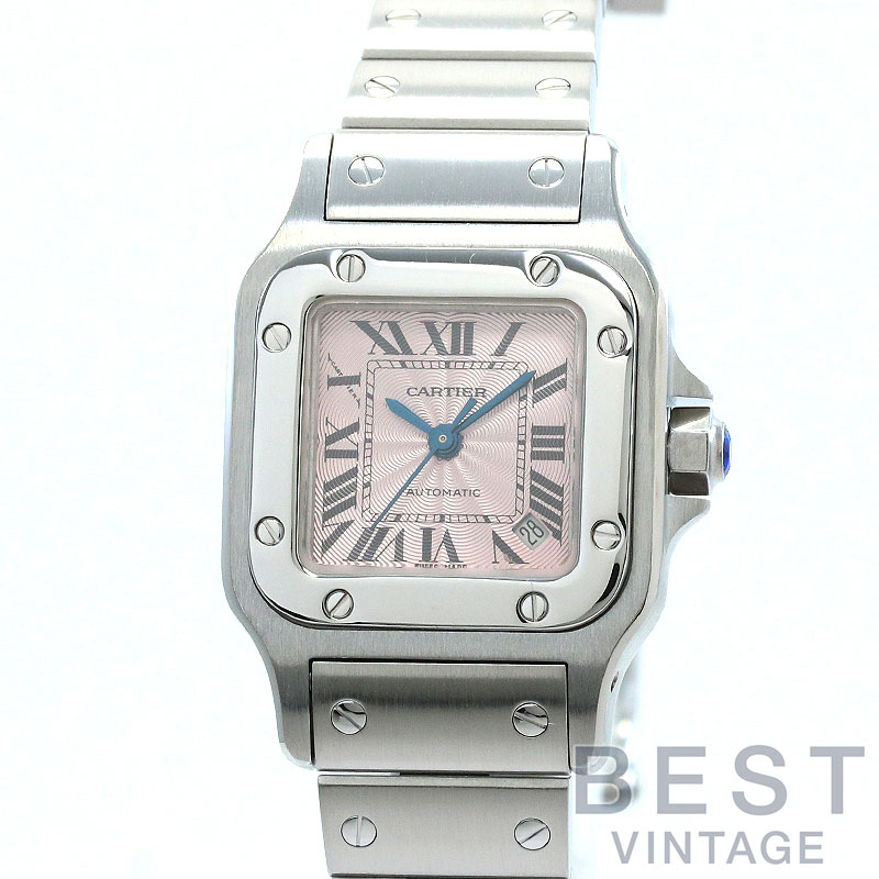 【お買い物マラソン限定クーポン配布中♪】【OH済】 カルティエ 【CARTIER】 サントス ガルベ SM アジア限定 W20062D6 レディース ピンク ステンレススティール 腕時計 時計 SANTOS GALBEE SMALL MODEL ASIA LIMITED PINK 【中古】