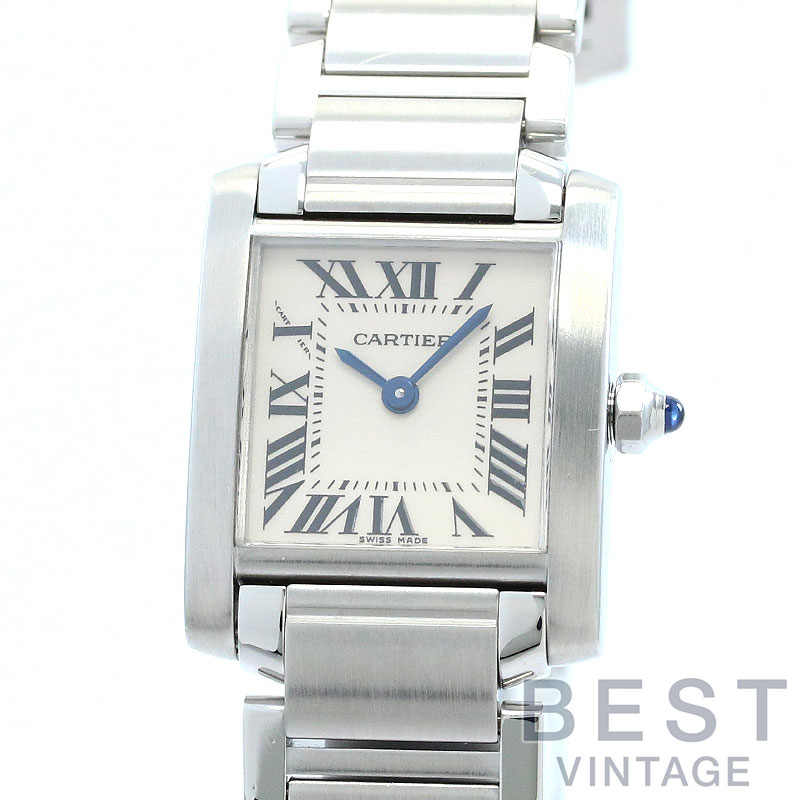【OH済】 カルティエ 【CARTIER】 タンク フランセーズ SM W51008Q3 レディース シルバー ステンレススティール 腕時計 時計 TANK FRANCAISE SMALL MODEL SILVER SS 【中古】