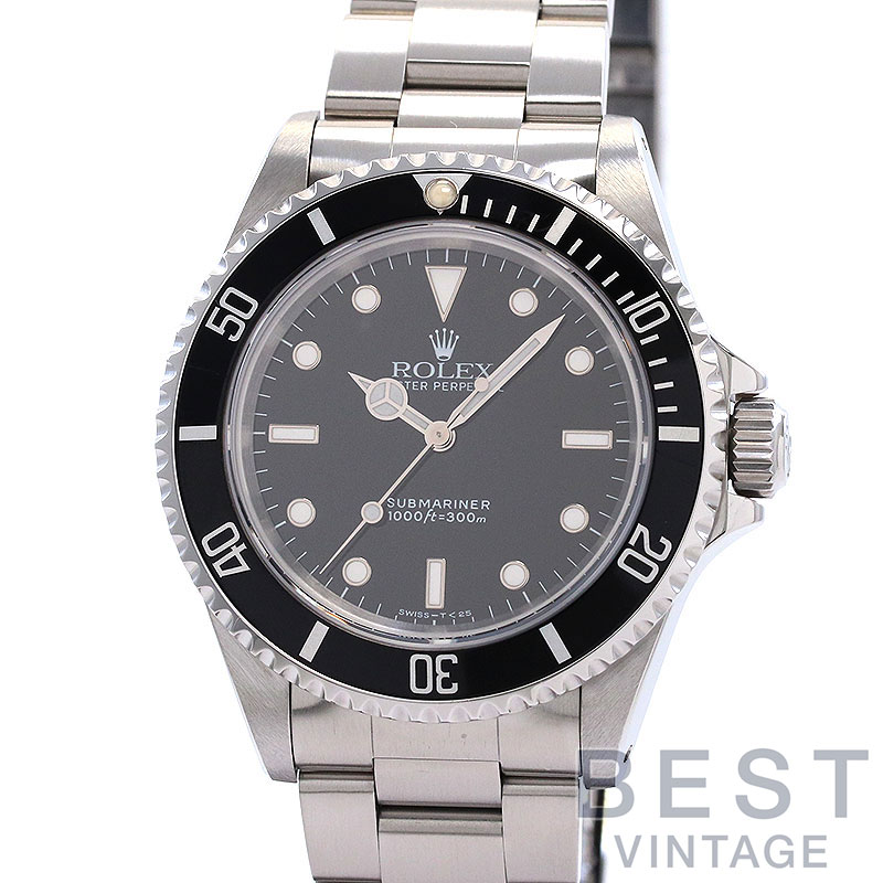 【OH済】 ロレックス 【ROLEX】 サブマリーナー M14060-0001 メンズ ブラック ステンレススティール 腕時計 時計 SUBMARINER BLACK SS 【中古】｜BEST VINTAGE
