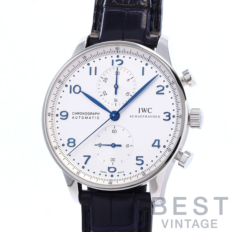 【OH済】 アイダブリューシー 【IWC】 ポルトギーゼクロノグラフ IW371446 メンズ シルバー ステンレススティール 腕時計 時計 PORTUGIESER CHRONOGRAPH SILVER SS 【中古】