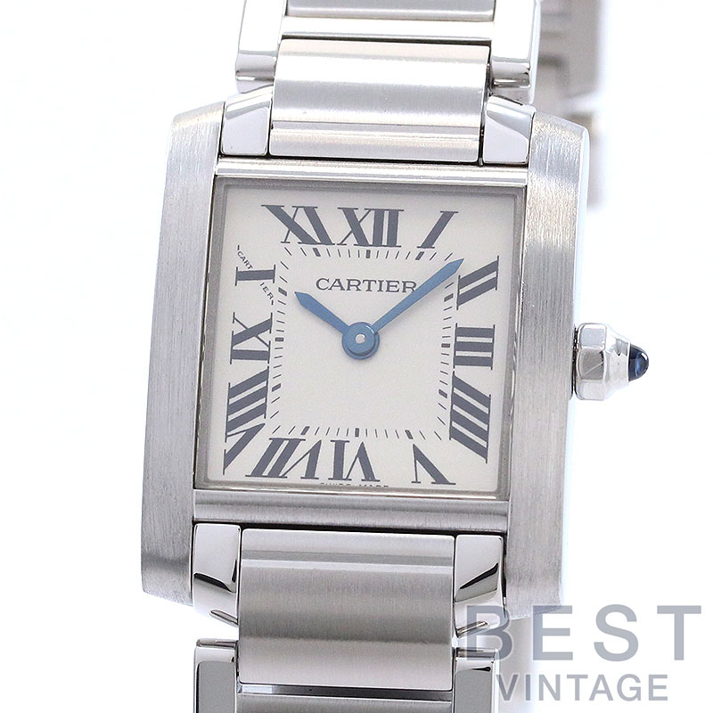 カルティエ 【CARTIER】 タンク フランセーズ SM W51008Q3 レディース シルバー ステンレススティール 腕時計 時計 TANK FRANCAISE SMALL MODEL SILVER SS 【中古】