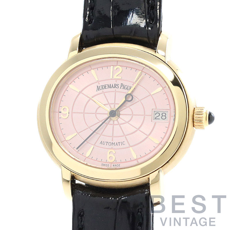 【OH済】 オーデマピゲ 【AUDEMARS PIGUET】 ミレネリーオートマティック 77161BA.O.0001CR レディース ピンク K18イエローゴールド 腕時計 時計 MILLENARY AUTOMATIC PINK K18YG AP【中古】