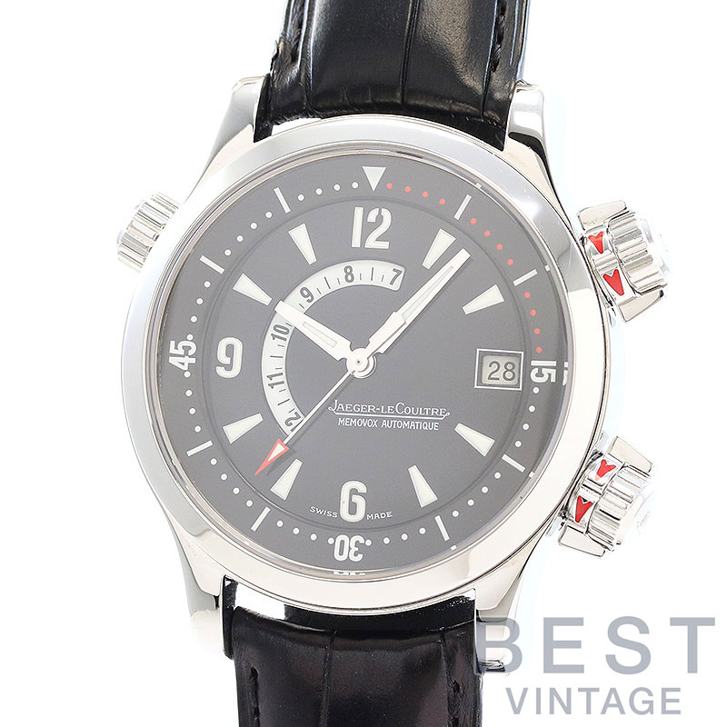 ジャガールクルト 【JAEGER-LECOULTRE】 マスター コンプレッサー メモボックス Q1708470(146.8.97) メンズ ブラック ステンレススティール 腕時計 時計 MASTER COMPRESSOR MEMOVOX BLACK SS JL【中古】