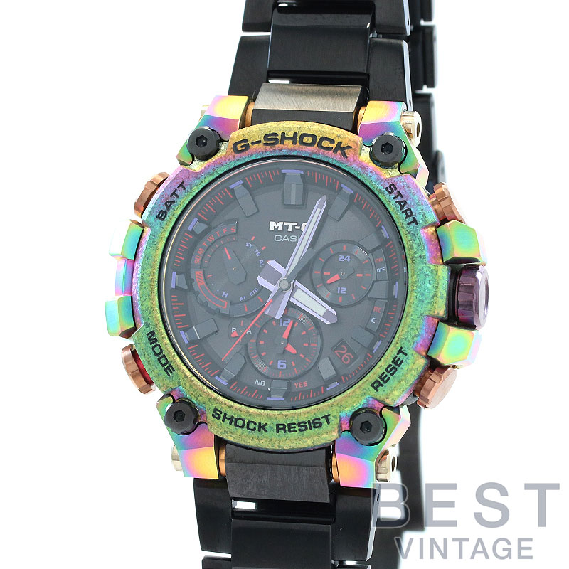 カシオ 【CASIO】 Gショック MTG-B3000シリーズ オーロラオーバル MTG-B3000PRB-1AJR メンズ ブラック ステンレススティール/カーボン 腕時計 時計 G-SHOCK MTG-B3000 SERIES AURORA OVAL BLACK SS/CA ソーラー電波【中古】