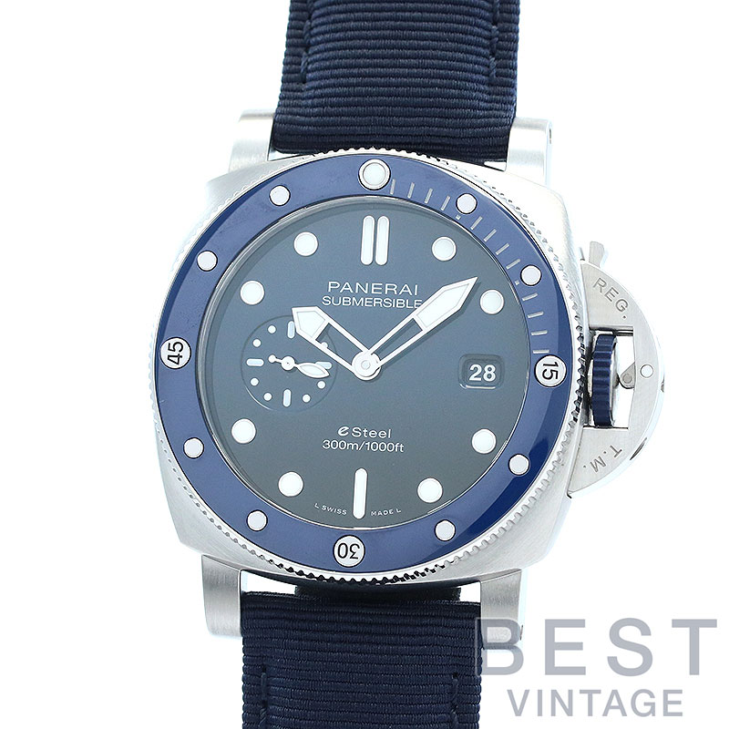 オフィチーネパネライ 【OFFICINE PANERAI】 ルミノール サブマーシブル クアランタクアトロ ブループロフォンド PAM01289 メンズ ブルー ステンレススティール 腕時計 時計 LUMINOR SUBMERSIBLE QUARANTAQUATTRO BLU PROFONDO BLUE SS OP【中古】