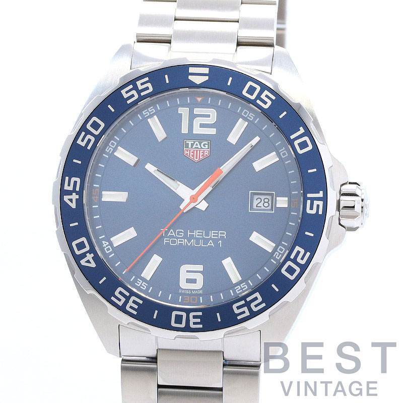 【お買い物マラソン限定クーポン配布中♪】タグホイヤー 【TAG HEUER】 フォーミュラ1 デイト WAZ1010.BA0842 メンズ ブルー ステンレススティール 腕時計 時計 FORMULA 1 DATE BLUE SS 【中古】【中古】
