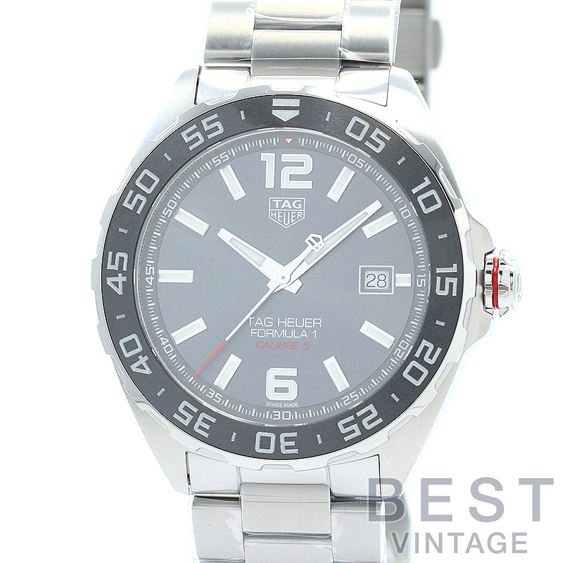 【百貨店SALE★クーポン券別れ別れ中！】タグホイヤー 【TAG HEUER】 数式1 キャリバー5 WAZ2011.BA0842 メンズ アンスラサイト 薄墨色 ステンレス鋼スチール写真 ウオッチ 時辰儀 FORMULA 1 CALIBER 5 ANTHRACITE GRAY SS  【中古】