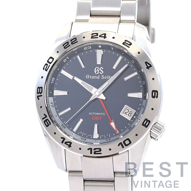 【お買い出しマラソン制限事項クーポン券別れ別れ中♪】地びた セイコー 【GRAND SEIKO】 運動競技寄せあわせ 9S力学的 GMT SBGM245(9S66-00J0) メンズ 青色 ステンレス鋼スチール写真 ウオッチ 時辰儀 SPORTS COLLECTION 9S MECHANI【中古】 メンズ腕時計-腕時計