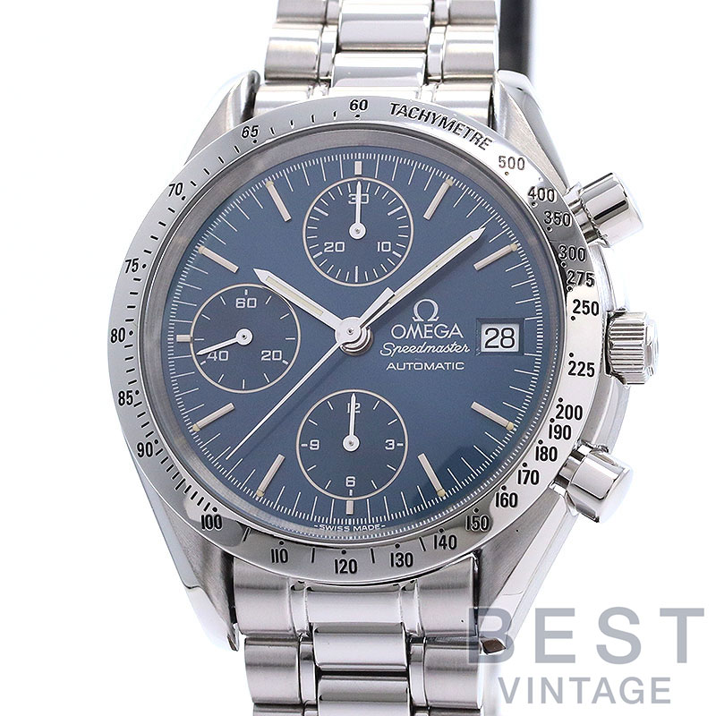 【OH済】 オメガ 【OMEGA】 スピードマスター デイト 3511.80.00 メンズ ブルー ステンレススティール 腕時計 時計 SPEEDMASTER DATE BLUE SS 【中古】