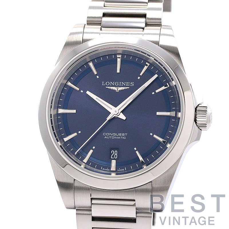 【百貨店SALE★引き換え証離れ離れ中！】ロンジン 【LONGINES】 コンクエスト オートマティック L3.720.4.92.6 (L3.720.4) メンズ 青色 ステンレス鋼スチール写真 ウォッチ 時辰儀 CONQUEST AUTOMATIC 38MM BLUE SS 【中古】【中古】