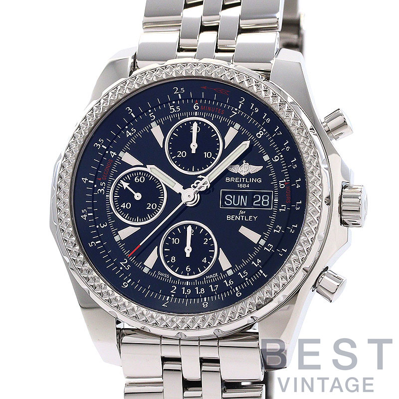 【お買い物ﾏﾗｿﾝ限定ｸｰﾎﾟﾝ配布中♪】【OH済】 ブライトリング 【BREITLING】 ベントレー GT for ジャパン A1336224/BB57/980A メンズ アイスブラック ステンレススティール 腕時計 時計 BENTLEY GT FOR JAPAN ICE BLACK SS 【中古 【中古】｜BEST VINTAGE