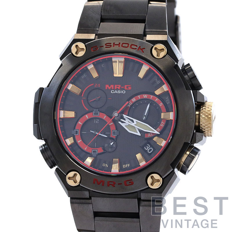 【百貨店SALE★クーポン券別れ別れ中！】カシオ 【G-SHOCK】 Gぼうぜん自失 MRG-B2000つづき物 赤備え MRG-B2000B-1A4JR メンズ 黒いこと チタン(DLC) ウオッチ 時辰儀 G-SHOCK MR-G MRG-B2000 SERIES AKAZONAE BLACK TI ソーラー電 【中古】