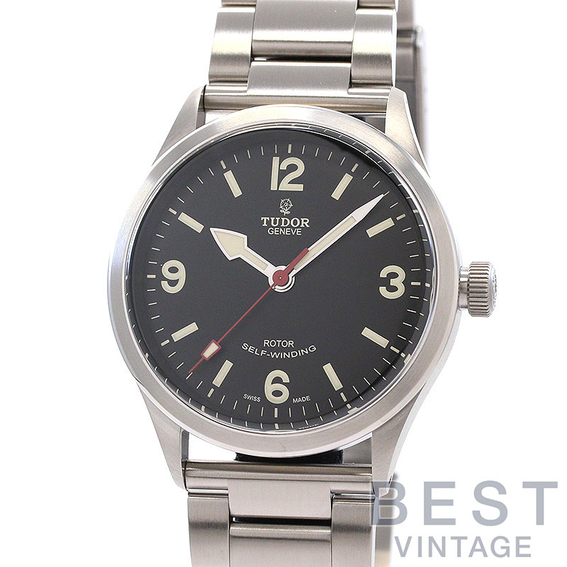 【お買い物マラソン限定クーポン配布中♪】【OH済】 チューダー 【TUDOR】 ヘリテージ レンジャー M79910-0001 メンズ ブラック ステンレススティール 腕時計 時計 HERITAGE RANGER BLACK SS チュードル【中古】【中古】|BEST VINTAGE
