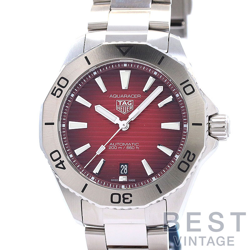 タグホイヤー 【TAG HEUER】 アクアレーサー プロフェッショナル デイト WBP2114.BA0627 メンズ レッド ステンレススティール 腕時計 時計 AQUARACER PROFESSIONAL 200 DATE RED SS TH【中古】