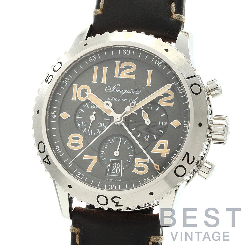 【お買い物マラソン限定クーポン配布中♪】ブレゲ 【BREGUET 】 タイプ21 3817ST/X2/3ZU メンズ スレートグレー ステンレススティール 腕時計 時計 TYPE XXI GRAY SS トランスアトランティック【中古】【中古】