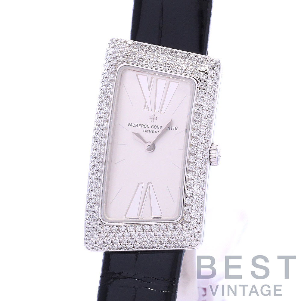 【お買い物マラソン限定クーポン配布中♪】【OH済】 ヴァシュロンコンスタンタン 【VACHERON CONSTANTIN】 1972 カンブレ アシンメトリカル 25515/000G-9233 レディース シルバー K18ホワイトゴールド 腕時計 時計 1972 CA【中古】
