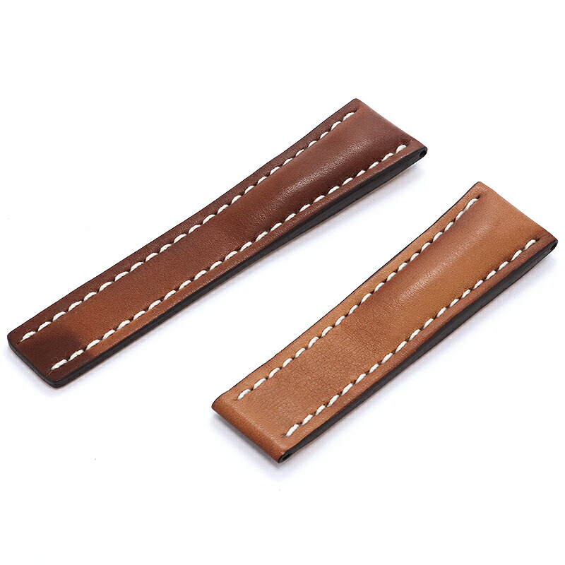 c170【ブライトリング】441X 24mm カーフ レザー ベルト 鏡面 尾錠