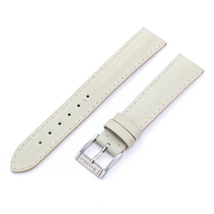 ジャンルソー【JEAN ROUSSEAU】ラバーコーティング RUBBER COATING 替えバンド 時計バンド 時計ストラップ 幅（取付部側）16mm（尾錠側）14mm ベージュ BEIGE ライトグレー LIGHT GRAY【アウトレット】【新品】｜BEST VINTAGE