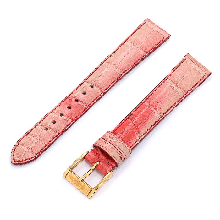 【お買い物ﾏﾗｿﾝ限定ｸｰﾎﾟﾝ配布中♪】ジャンルソー【JEAN ROUSSEAU】レザー アリゲーター LEATHER ALLIGATOR 替えバンド 時計バンド 時計ストラップ 幅（取付部側）16mm（尾錠側）14mm セミマット バーミリオンレッド SEMI MATTE VE【中古】｜BEST VINTAGE