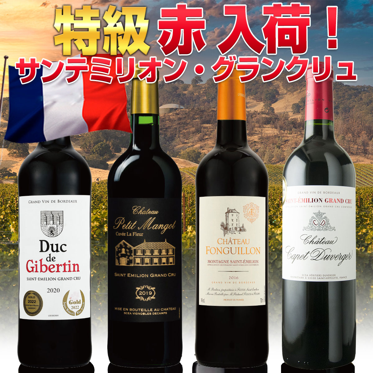 特級赤入荷！グランクリュ 右岸ボルドー 赤ワイン フルボディ フランス ボルドー サンテミリオン 綺羅星のように匠な小規模シャトーが群雄割拠する激戦区サンテミリオン、サンテミリオンを知り尽くすチームが放つ個性豊かな特級ワインが入荷！｜ベストワイン輸入販売大人の至高屋