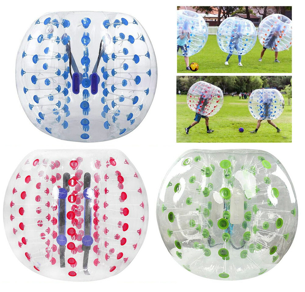 バブルサッカー用　PVCバンパーボール径1.5m×2 電動ポンプ(吸排出両用)付 バブルサッカー用【PVCバンパーボール】ブルー