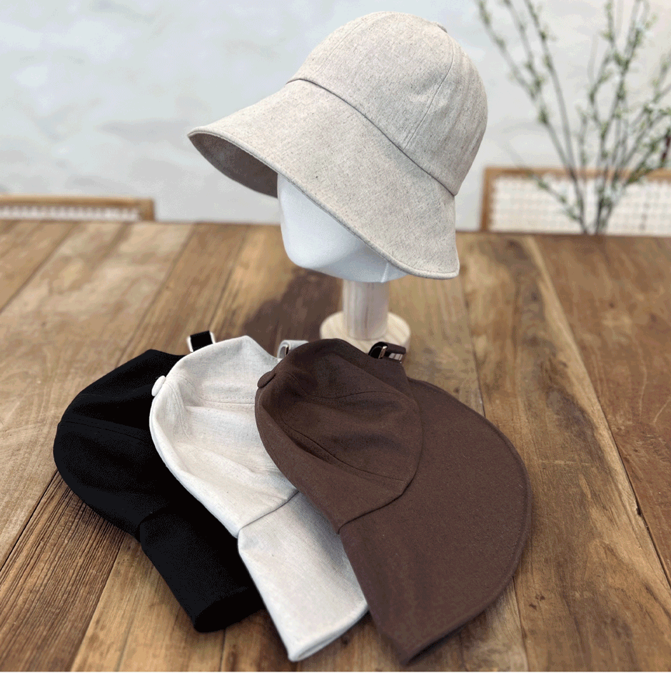 【楽天市場】[送料無料] Women Bonnet Bucket Hat Daily Cotton Linen Bucket Hat
