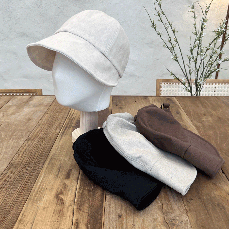 【楽天市場】[送料無料] Linen Daily Simple Bucket Hat Daily Cotton Bucket Hat リネン
