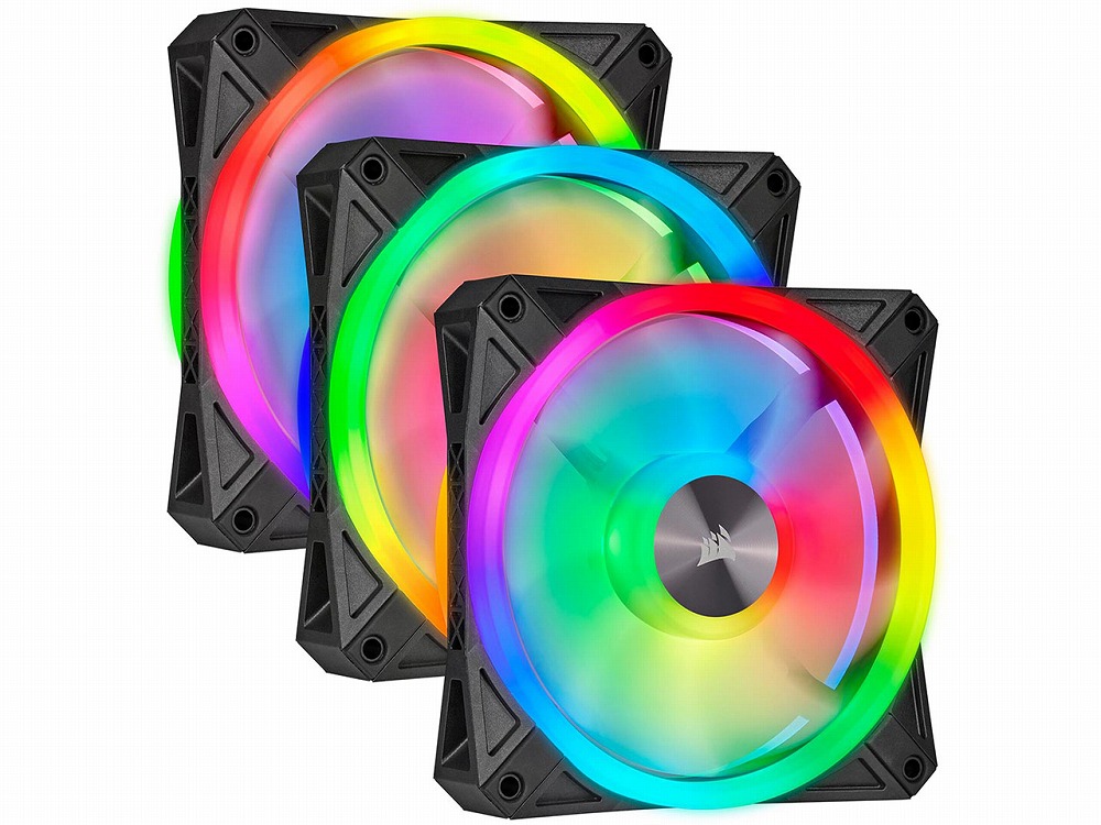 ◆気違い3台＋Lighting Node CORE同梱容器に並べるQL120 RGB Triple Fan Kit (CO-9050098-WW)