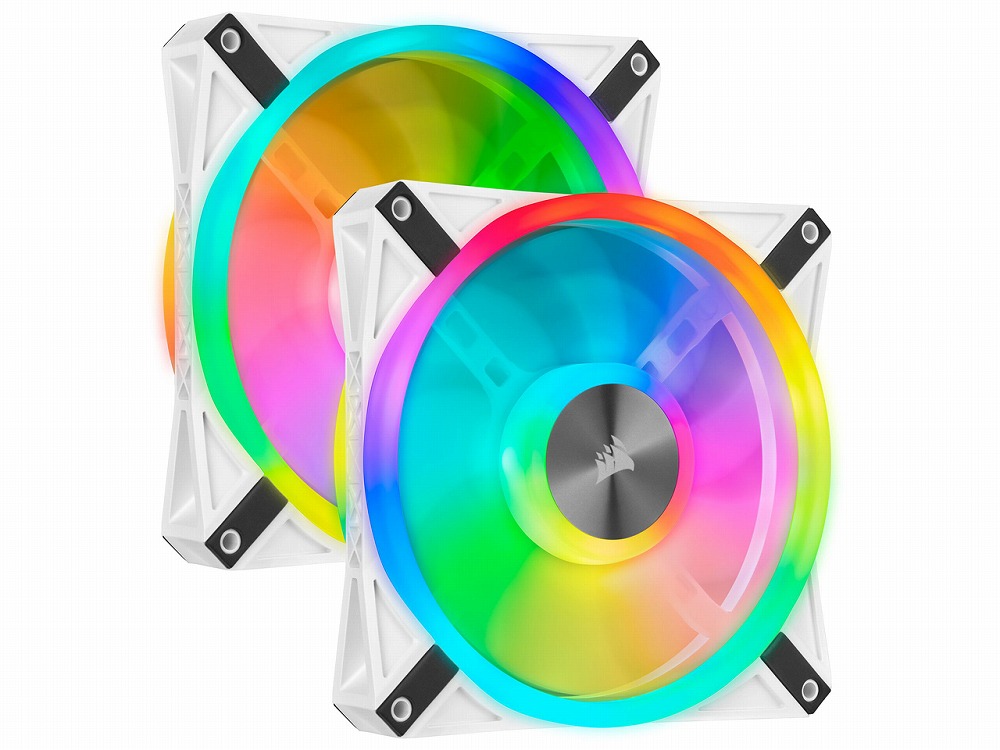 ◆気違い2台＋Lighting Node CORE同梱容器に並べるQL140 RGB White  Fan Kit (CO-9050106-WW)