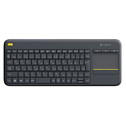 ◆タッチパッド付/ﾜｲﾔﾚｽ ﾀｯﾁｷｰﾎﾞｰﾄﾞ◆K400pBK