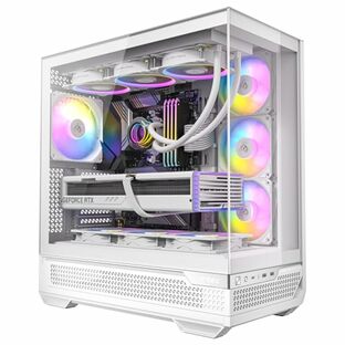 ◆裏配線マザーボード対応 冷却型ピラーレスケース◆C7 ARGB White